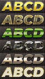 3D质感金属机械游戏字体样式