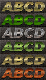 3D质感金属机械游戏字体样式