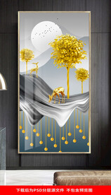 山水玄关晶瓷画