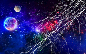闪电星空