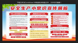 安全生产小常识宣传展板