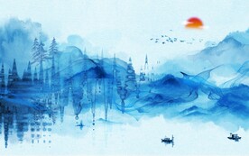 高端写意抽象山水