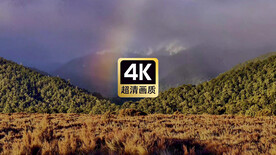 短视频素材远山上彩虹