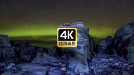 短视频素材唯美激光礁石云海