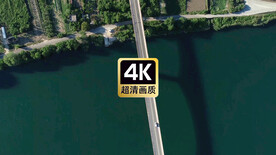 短视频素材航拍跨海大桥车流