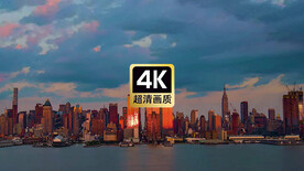 短视频素材海滨城市建筑群游艇