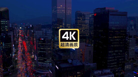 短视频素材航拍夜晚城市建筑群