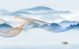 大气唯美客厅山水 TIF分层