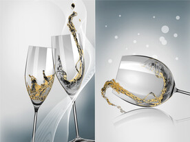 装饰画 晶瓷画 红酒杯