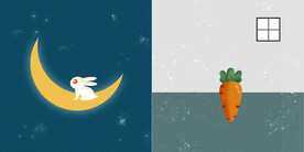 装饰画 晶瓷画 兔子 胡萝卜