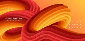 红黄时尚炫彩流体渐变抽象背景