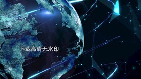 高科技互联网信息循环地球视频