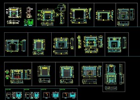 欧式壁炉设计深化CAD