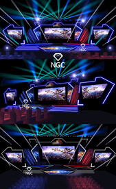 竞技赛舞台 电竞 游戏 舞美 