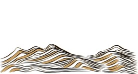 山插画手绘线描图案矢量设计创意