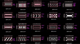 CAD 玄关地面拼花