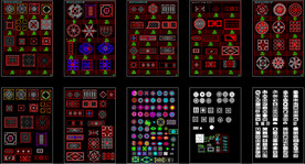CAD地面拼花图案
