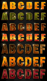 游戏海报金属立体水晶字体样式