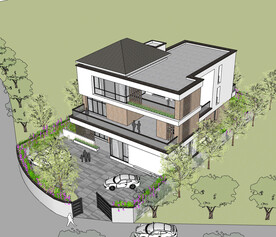 现代别墅SU模型