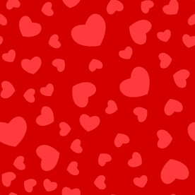 红底爱心图案