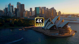 短视频素材航拍悉尼歌剧院周边