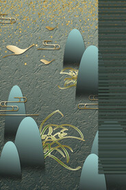 装饰画 抽象画 线条 花草