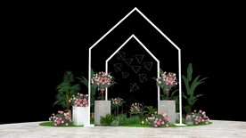 商场中庭春季植物美陈