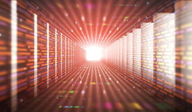 商业AI数据通道科技海报模板