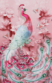 装饰画 孔雀 兰花