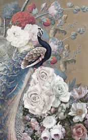 装饰画 孔雀 牡丹花