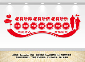 关爱老人文化墙