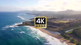 短视频素材航拍热带碧海沙滩