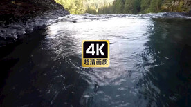 短视频素材近距离拍摄奔腾的瀑布