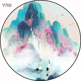 新中式圆形装饰画