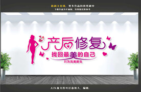 产后修复文化墙