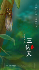 三伏天炎炎夏日海报