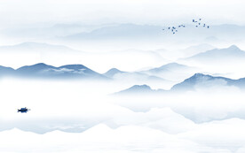 高清 现代山水画 TIF分层图