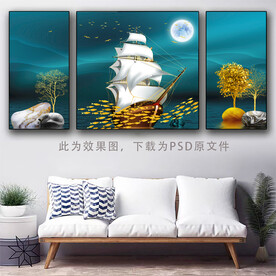 三联画 瓷晶画