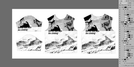 黑白攀登山岩勇攀高峰人自然雪山