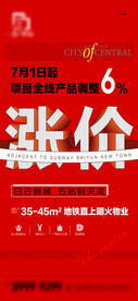 地产红色微信稿海报宣传单张
