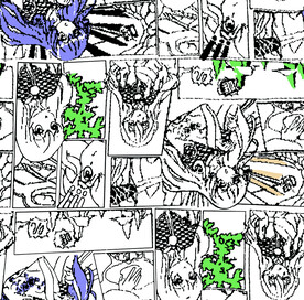 马赛克效果毛衣女孩