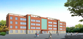 工厂办公楼建筑外观设计效果图