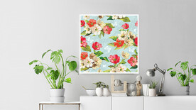 50X50厘米版画素材矢量花朵