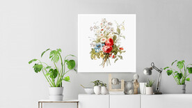 50X50厘米版画素材矢量花朵