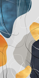 抽象几何玄关装饰画