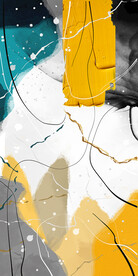 抽象几何玄关装饰画