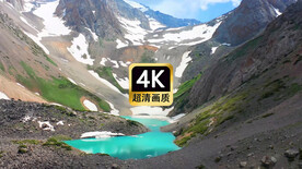 短视频素材航拍远山湖泊蓝天