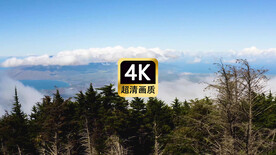 短视频素材航拍山顶云海美景