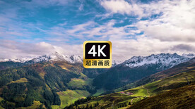 短视频素材远山山顶云海缭绕