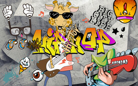 灰色水泥墙街头涂鸦工装背景墙